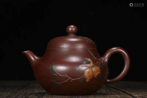 Chinese Yixing Zisha Clay Handmade Exquisite Teapot 61301