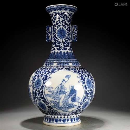 An Exquisite Blue And White 'The Eight Immortals' Va...