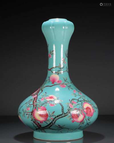 A Precious Famille-Rose 'Pomegranate' Vase