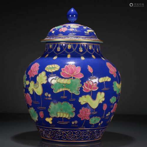 A Precious Famille-Rose 'Lotus' Jar And Cover