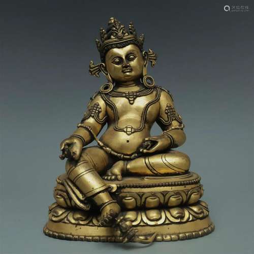 A Magnificent Gilt-Bronze Figure Of Kubera