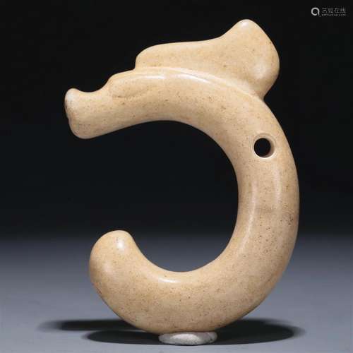 A Hongshan Culture C-Shaped Jade 'Dragon' Pendant.