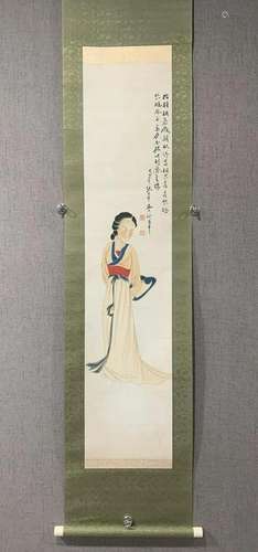 A Fabulous Chinese Ink Painting Hanging Scroll By Zhang Daqi...