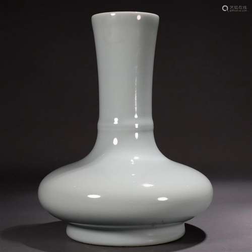 A Clair-De-Lune Glazed Water-Chestnut-Shaped Vase