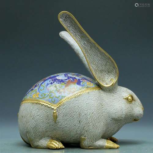 A Marvelous Cloisonne Rabbit