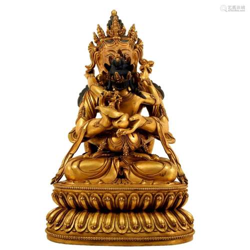 Gilt Bronze Bodhisattva Statue