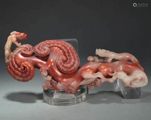 A Marvelous Soapstone 'Lingzhi' Decoration