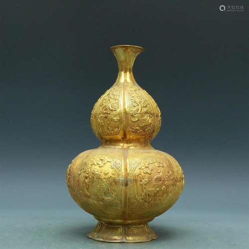 An Exquisite Gilt-Bronze 'Flower, Bird, Figure' Gour...