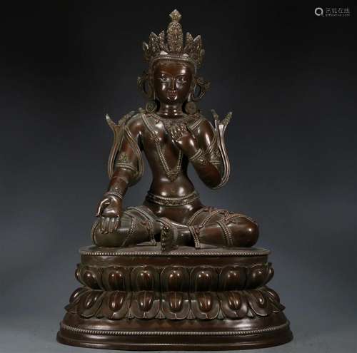 A Marvelous Bronze Figure Of Bodhisattva