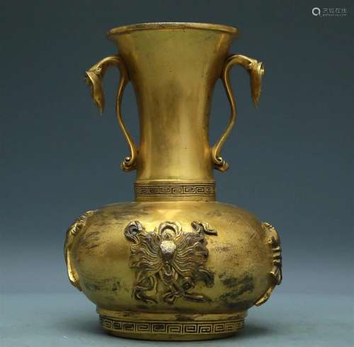 A Wonderful Gilt-Bronze Vase