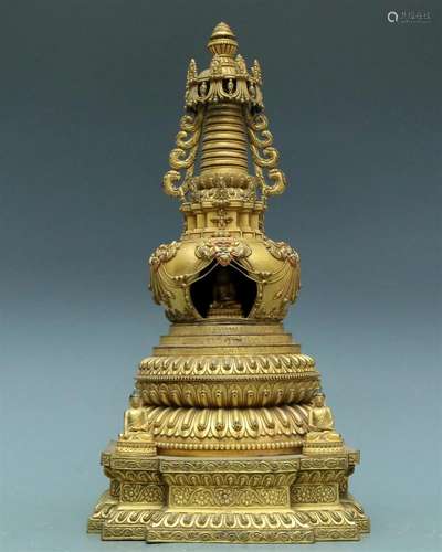 A Massive Gilt-Bronze 'Buddha Shakyamuni' Buddhist S...