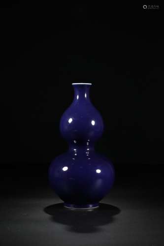 : "" sapphire blue glaze bottle gourdSize: high 30...