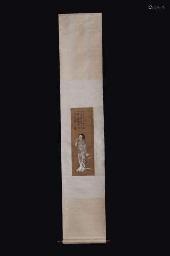 , "liu xiaoman" ladies silk scroll vertical shaftL...