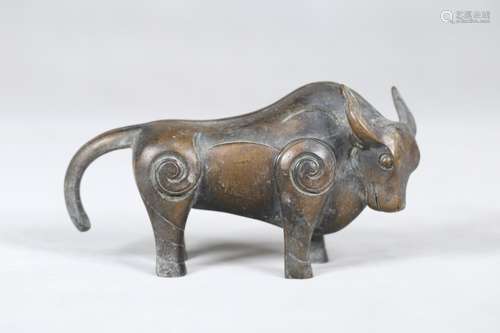 Old bull furnishing articles, refined copper casting, the wh...