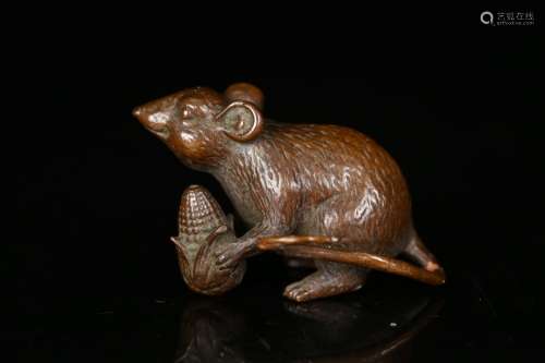 Late mice incense furnishing articles, refined copper castin...