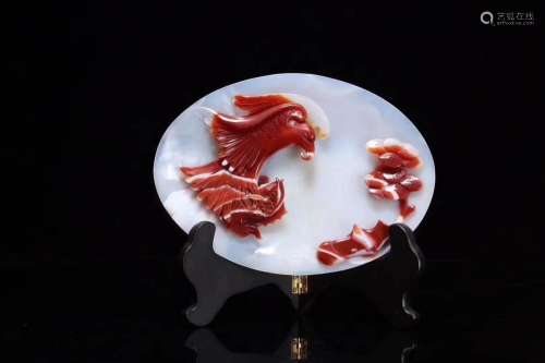 Agate qiao color to admire the plate a, do manual work is ca...