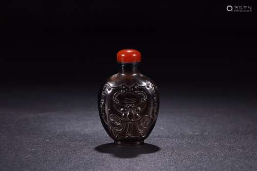 He wen snuff bottleSize: 5 cm wide and 2.5 cm high 7.6 cm lo...