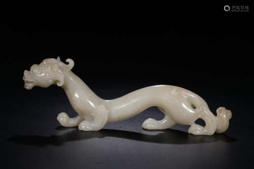 : hetian jade therefore put a tiger179.6 grams of 17 CM high...