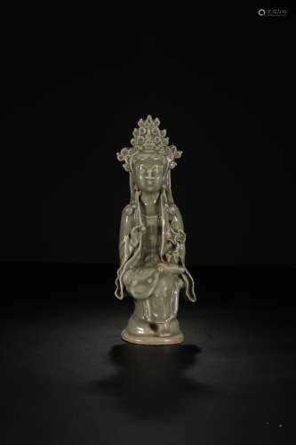 , longquan guanyin caveSize: 32 bottom 9.5 cm highJiaFu sitt...