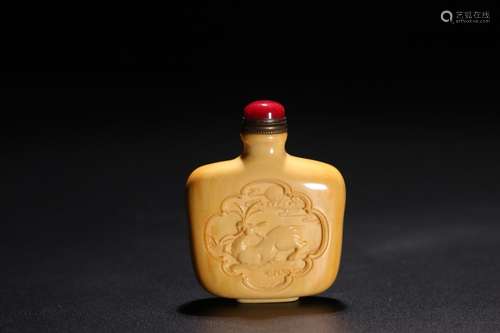 , old tooth benevolent wen snuff bottles, modeling beautiful...