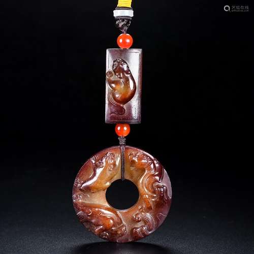 , rare hetian jade therefore rompuySize, diameter of 5.5 2 c...