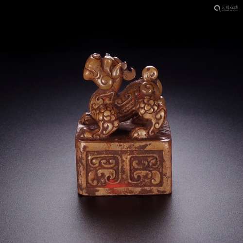 , rare hetian jade benevolent NiuYinSize, 5.2 cm long and 3....