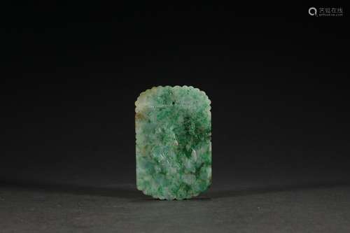 Taiping jadeite is likeSize: 4.2 * 0.6 * 6.3 cm weighs 48 g.