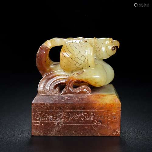 Treasures, and hetian jade XiYin phoenix birdSize, 6.2 cm lo...