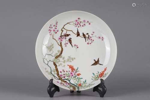 , magpie on platesSize, 4.2 cm diameter 21 cm high