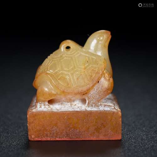 Treasures, and hetian jade dragon turtle NiuYinSize, long 3 ...