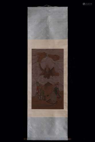 , "LengMei" figure silk scroll vertical shaft87 CM...