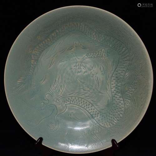 Your kiln carved dragon plate 8 x45. 8