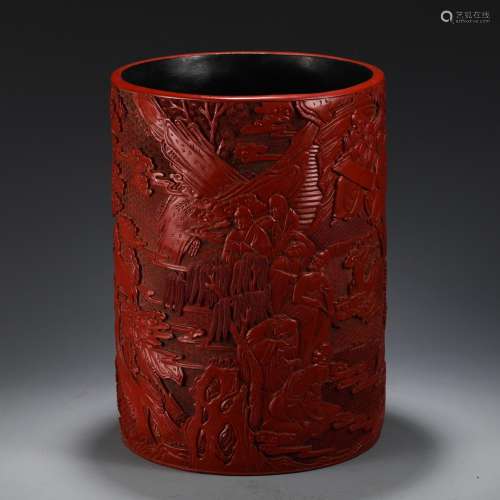 Name: stories of carved lacquerware pen containerCategory: b...