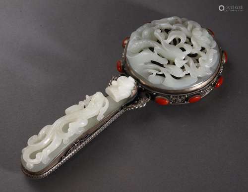 Name: jade inlaid silver mirrors of embeddedCategory: jadeSi...