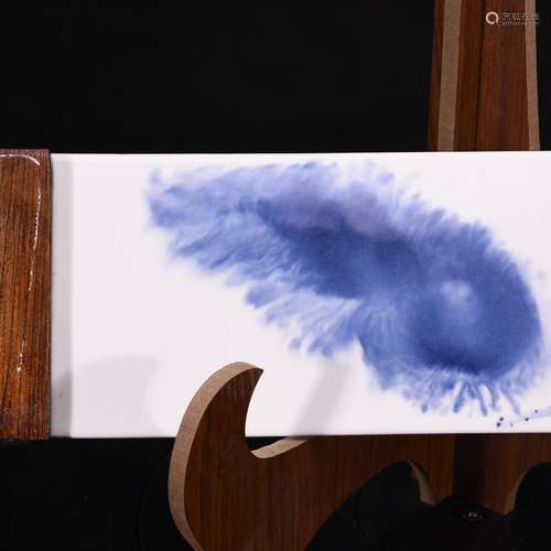 Big ouyang xiu lotus burning moxa post blue-and-white splash...