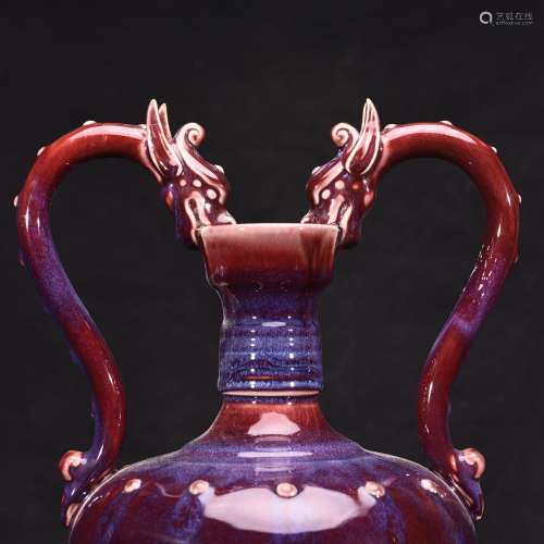 Big kiln pa rose rose violet glaze ssangyong 38.6 26.9 cm hi...