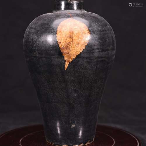 Big ji kiln sharply glaze tree leaf veins bottle plum bottle...