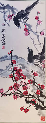 娄师白 花鸟 纸本立轴