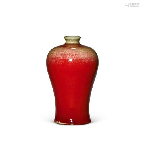 清丨红釉梅瓶