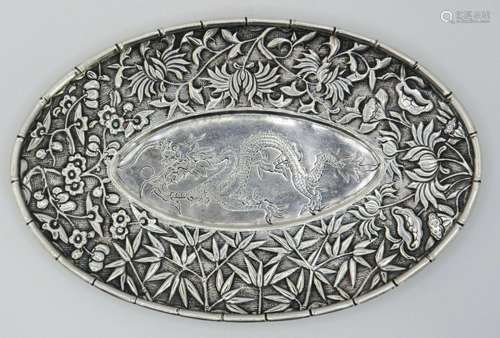 Antique Early 20th Century Chinese Hand Chased Solid Silver ...