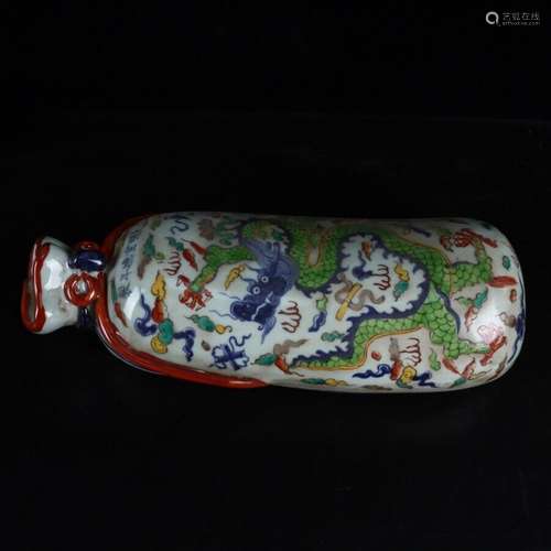 Old Chinese Porcelain Ming Xuande Color Painted dragon Patte...