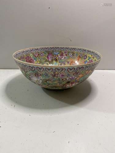 Antique Chinese 20th Century Eggshell Porcelain Dragon Bowl ...