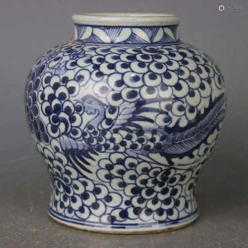 Exquisite Old Chinese Blue & White porcelain Hand Painte...