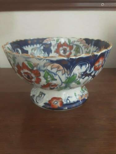 Antique Hand painted Chinese Bowl 8" Diameter