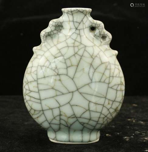 16 cm China Ru Kiln Porcelain Vase Bottle Pottery flower vas...