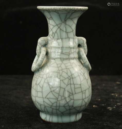 16 cm China Ru Kiln Porcelain Vase Bottle Pottery flower vas...