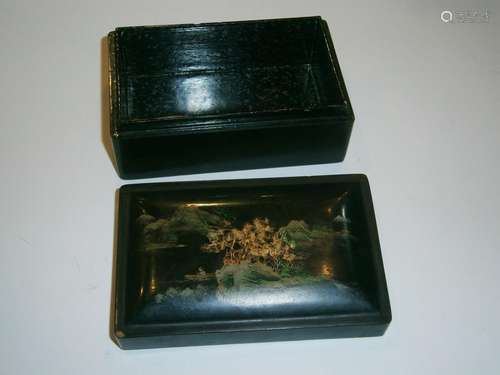 ANTIQUE UNIQUE VINTAGE VIETNAM or CHINA WOODEN TRINKET BOX C...