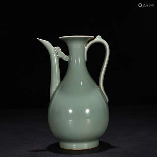 Longquan celadon plum green glaze okho spring ewer 20 * 13 c...