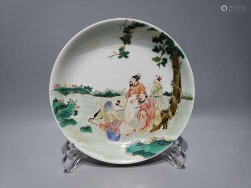 Stories of pastel figure set, high: 3.8 cm, diameter: 20.5 c...