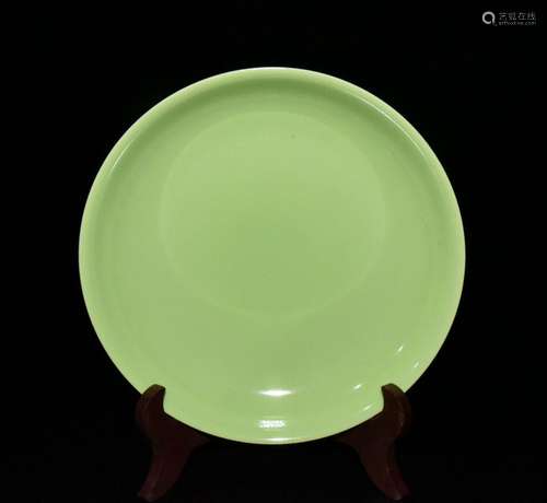 Apple green glaze 4.3 x20cm plate